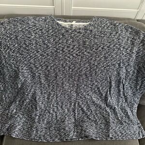 Black and White Women's poncho sweater shirt